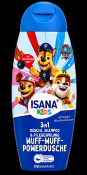 żel pod prysznic, szampon, odżywka, 3w1, Psi Patrol, Czarna Porzeczka i Truskawka