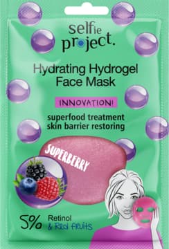 maska w płachcie, hydrożelowa, nawilżająca, Retinol & Red Fruits