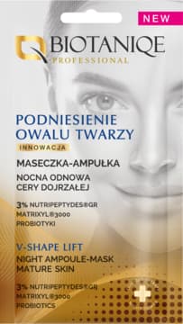 Professional maseczka-ampułka do twarzy, nocna odnowa cery dojrzałej, podniesienie owalu twarzy