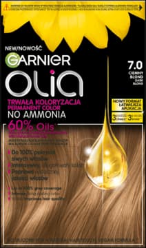 farba do włosów, trwała, bez amoniaku, nr 7.0 Ciemny Blond