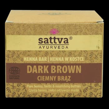 Ayurveda henna w kostce Ciemny Brąz