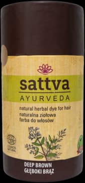 Ayurveda farba do włosów, naturalna, ziołowa, Głęboki Brąz
