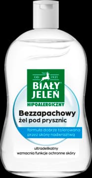 Hipoalergiczny żel pod prysznic, bezzapachowy, ultradelikatny, do skóry wrażliwej