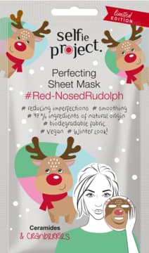 #Red-NosedRudolph maska w płachcie, upiększająca