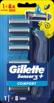 Sensor 3+ Comfort maszynka do golenia dla mężczyzn, 1 rączka + 8 wkładów, 3 ostrzowa