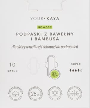 podpaski higieniczne z bawełny i bambusa, Super