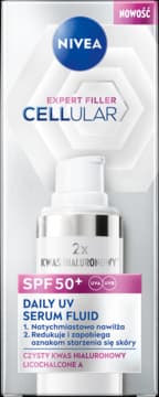 Cellular Expert Filler serum do twarzy, nawilżające, SPF 50+, Kwas Hialuronowy