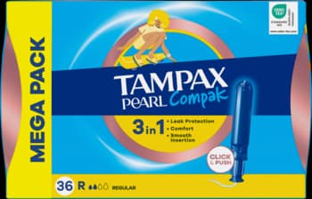 Pearl Compak tampony higieniczne z aplikatorem, Regular
