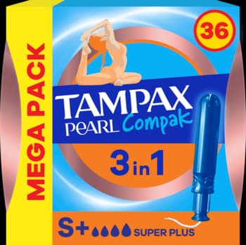 Pearl Compak tampony higieniczne z aplikatorem, Super Plus