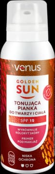Golden Sun pianka do twarzy i ciała, tonująca, SPF 15
