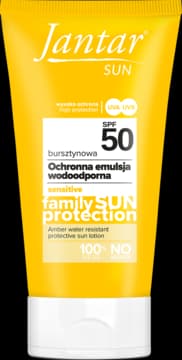 Sun emulsja ochronna, bursztynowa, wodoodporna, SPF 50