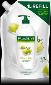 Naturals żel pod prysznic, kremowy, Oliwka i Mleko, zapas