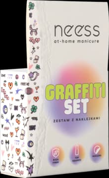 Grafitti Set zestaw top i baza do lakierów hybrydowych, z naklejkami
