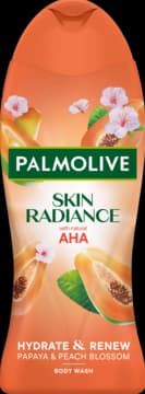 Skin Radiance żel pod prysznic z naturalnymi kwasami AHA, Papaja i Kwiat Brzoskwini