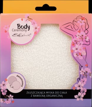 Body Ceremony myjka do ciała z bawełną organiczną, złuszczająca, dwustronna