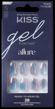 Gel Fantasy Allure sztuczne paznokcie + klej, S, FA16