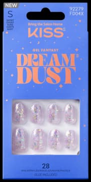 Gel Fantasy Dream Dust sztuczne paznokcie + klej, S, FD04