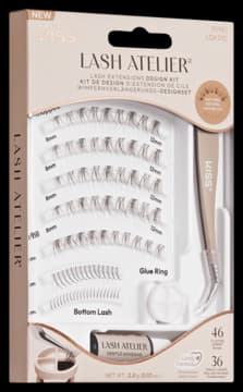 Lash Atelier zestaw, kępki rzęs + klej + pęseta, 8-12mm