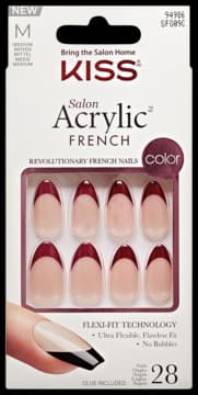 Salon Acrylic French sztuczne paznokcie + klej, M, SFD09