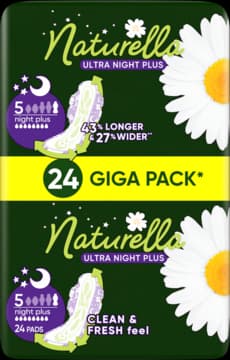 Ultra Night Plus podpaski higieniczne, ze skrzydełkami, na noc