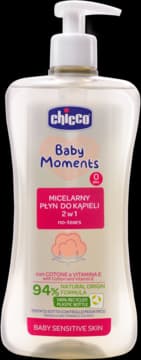 Baby Moments płyn do kąpieli, 2w1, micelarny, 0 m+