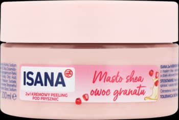 peeling pod prysznic, kremowy, 2w1, Masło Shea, Owoc Granatu