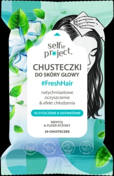 #FreshHair chusteczki do skóry głowy, oczyszczanie i odświeżenie, Mentol i Puder Ryżowy