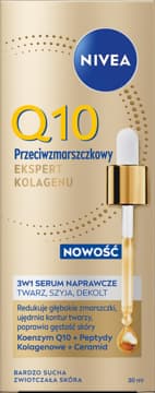 Q10 serum do twarzy, naprawcze, przeciwzmarszczkowe, 3w1