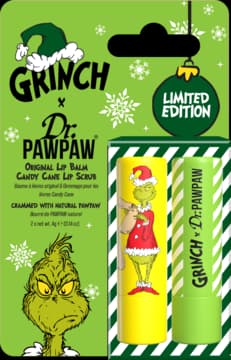 The Grinch zestaw kosmetyków dla kobiet, balsam do ust Oryginalny + peeling do ust Candy Cane