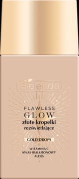 Flawless kropelki do twarzy i ciała, rozświetlające, Gold