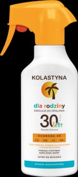 Dla rodziny emulsja do opalania w sprayu, SPF 30, wodoodporna