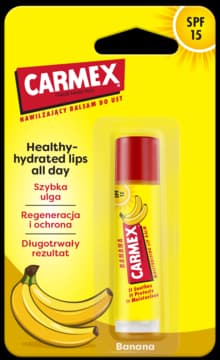 Banana balsam do ust, intensywnie nawilżający, SPF 15, Banana