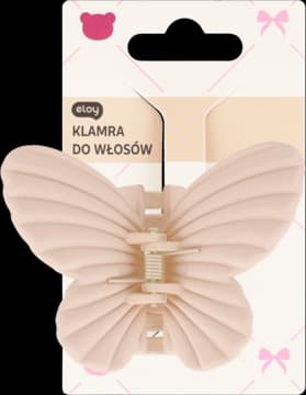 klamra do włosów, Motyl, Beżowa