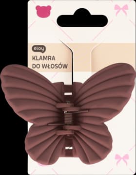klamra do włosów, Motyl, Ciemnobrązowa