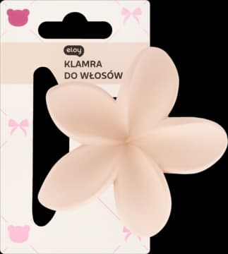 klamra do włosów, Kwiat Hawajski, Beżowa