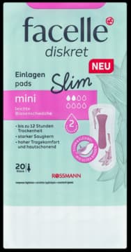 Diskret wkładki higieniczne, Slim