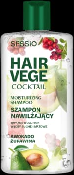 Hair Vege Cocktail szampon do włosów, nawilżający, Awokado i Żurawina