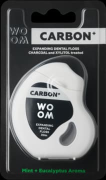 Carbon+ nić dentystyczna, pęczniejąca, z Węglem Aktywnym, 30m