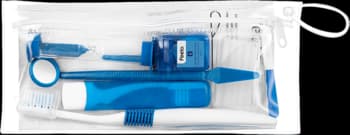 Ortho zestaw akcesoriów ortodontycznych w kosmetyczce, Niebieski