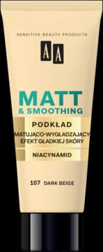 Matt & Smoothing podkład do twarzy, matująco-wygładzający, nr 107 Dark Beige