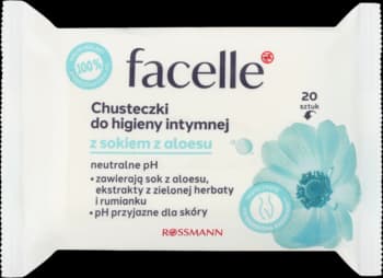 chusteczki do higieny intymnej z sokiem z aloesu