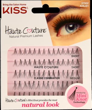 Haute Couture zestaw, kępki rzęs + klej, Natutal Look