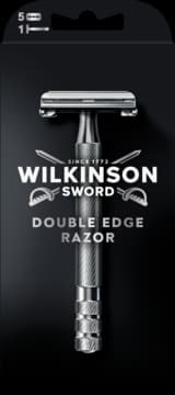 Double Edge Razor maszynka do golenia dla mężczyzn, 1 rączka + 5 żyletek