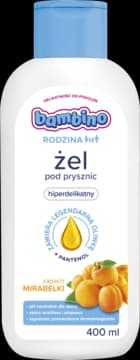 Rodzina żel pod prysznic dla dorosłych i dzieci 3+, hiperdelikatny, zapach Mirabelki