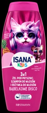 szampon, odżywka i żel pod prysznic dla dzieci, 3w1, Bąbelkowe Disco