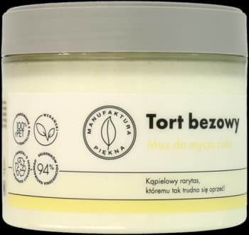 Tort bezowy mus do mycia ciała