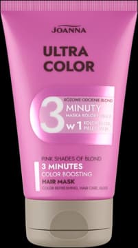 Ultra Color maska do włosów, 3 minutowa, koloryzująca, Różowe Odcienie Blond, Różowa