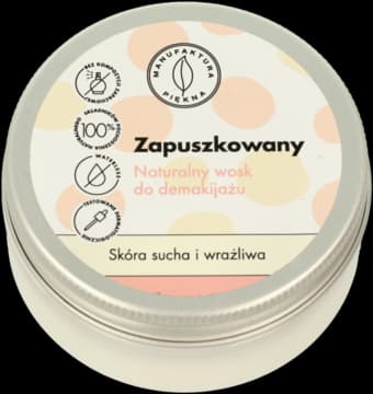 Zapuszkowany wosk do demakijażu, naturalny, skóra sucha i wrażliwa
