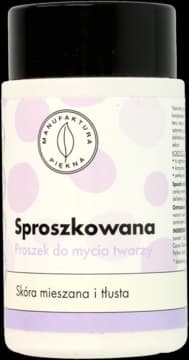 Sproszkowana proszek do mycia twarzy, skóra mieszana i tłusta