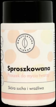 Sproszkowana proszek do mycia twarzy, skóra sucha i wrażliwa
